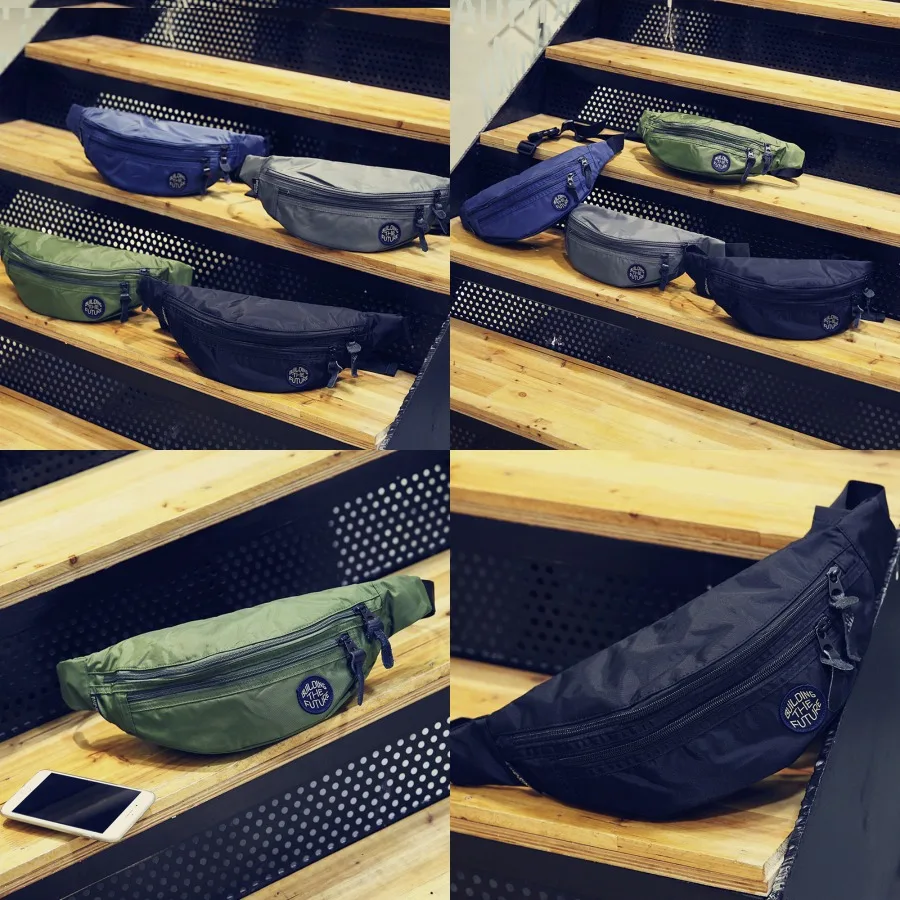

【New style】Korean casual chest bag men's shoulder bag fashionable -body bag waterproof cloth waist bag sports riding bag outdoo