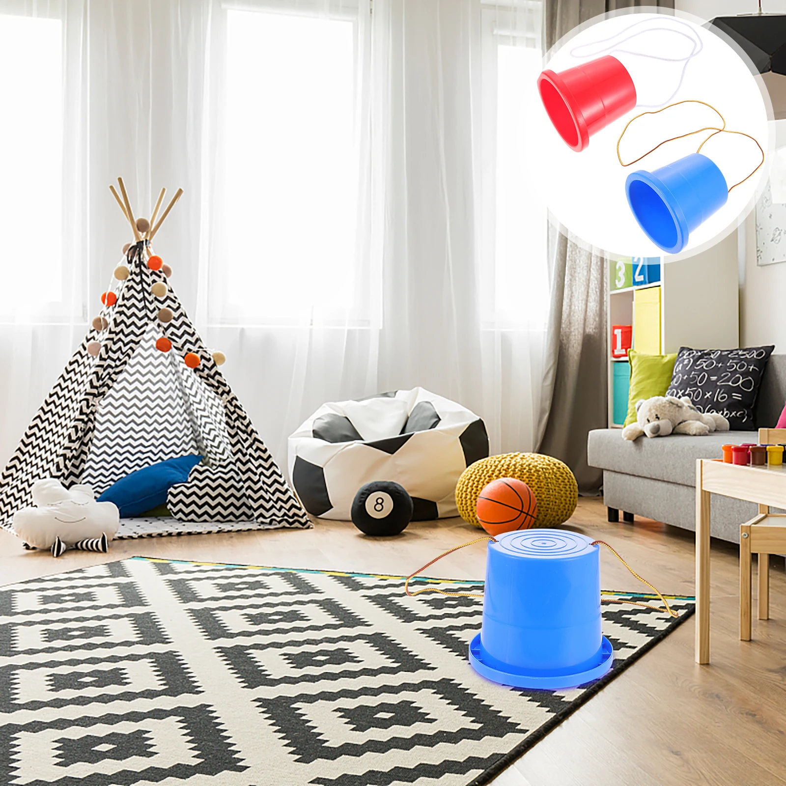 2 pares de palafitas de equilíbrio crianças engrossar brinquedos de caminhada de plástico crianças bebê pré-escolar playgrounds esportes ao ar livre treinamento sensorial