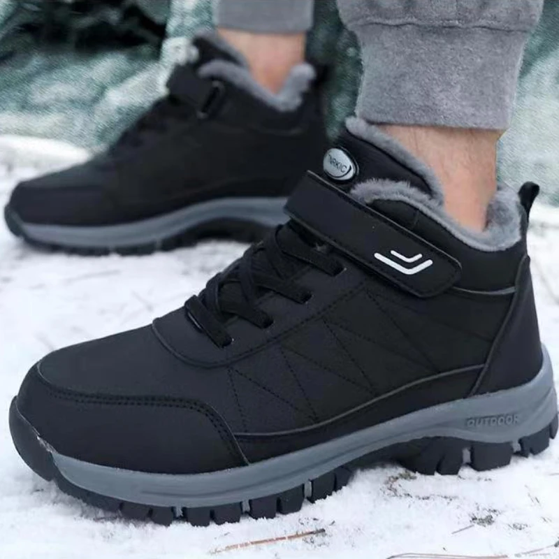 Herbst-Winter-Mode, neue Kollektion mit samtwarmer, weicher Boden, ältere Stiefel, rutschfest, leicht, Papa-Walking-Schneestiefel