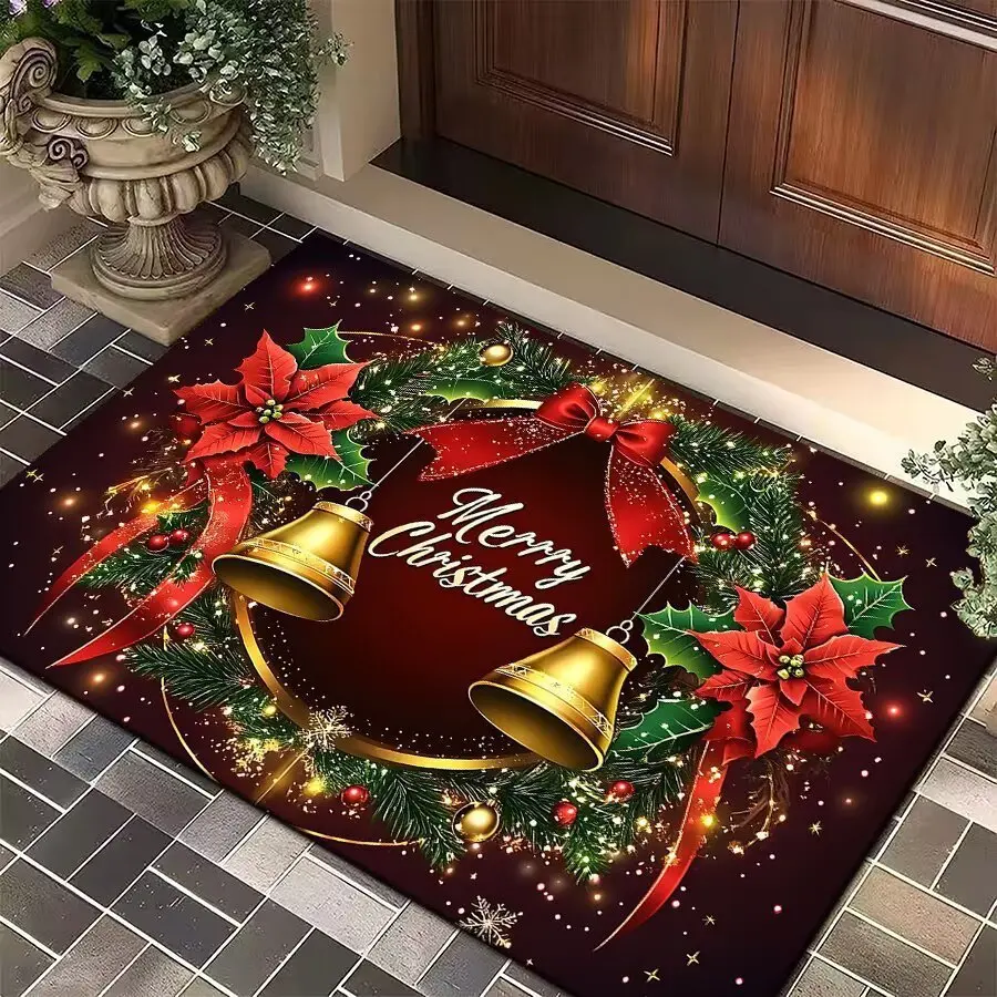 VIKAMA Welcome Home Doormat for Front Door, Soft Crystal Velvet Welcome Mat, Non Slip Anti Fatigue Door Rug Indoor Outdoor