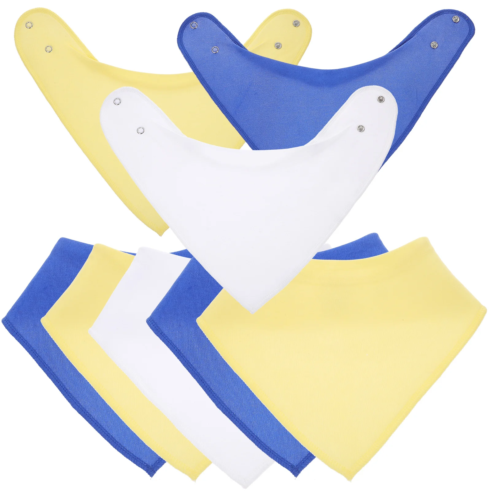 

8Pcs Baby Bibs High Quality Fabric Comfortable Wear Easy to Clean Keeps Clothes Dry After Feeding Lightweight Portable Simple