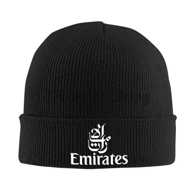 

Шапки-бини Emirates для мужчин и женщин, зимние мягкие уютные теплые эластичные толстые модные шапки-бини, шапка
