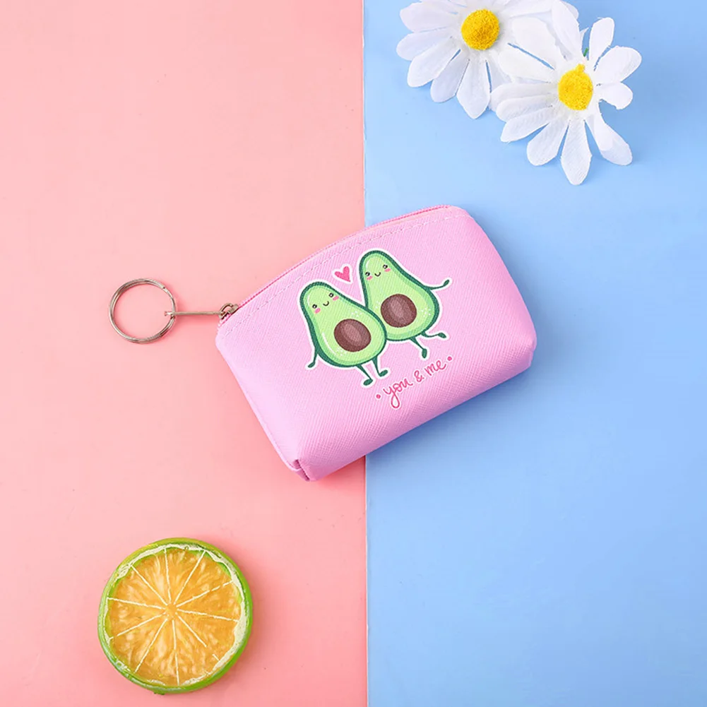 Simpatico portamonete Avocado portamonete da donna Mini porta carte di tela portafoglio piccolo custodia custodia Kawaii ragazze borsa in PVC