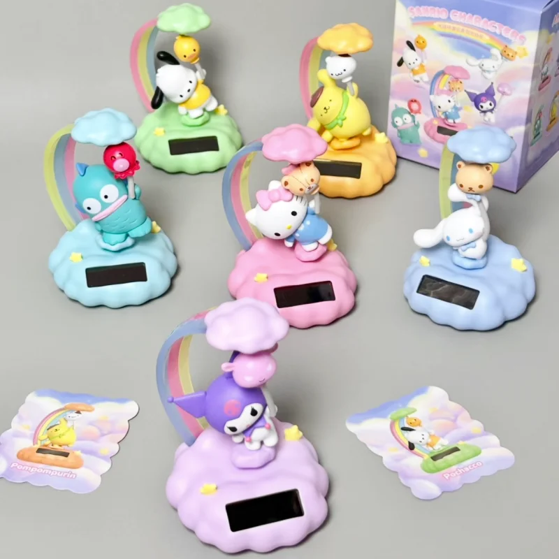 

Hellokitty Hangyodon Kuromi Blindbox Balloon Travel Light Moving Series Posable Collectible Figurine Desktop Decor