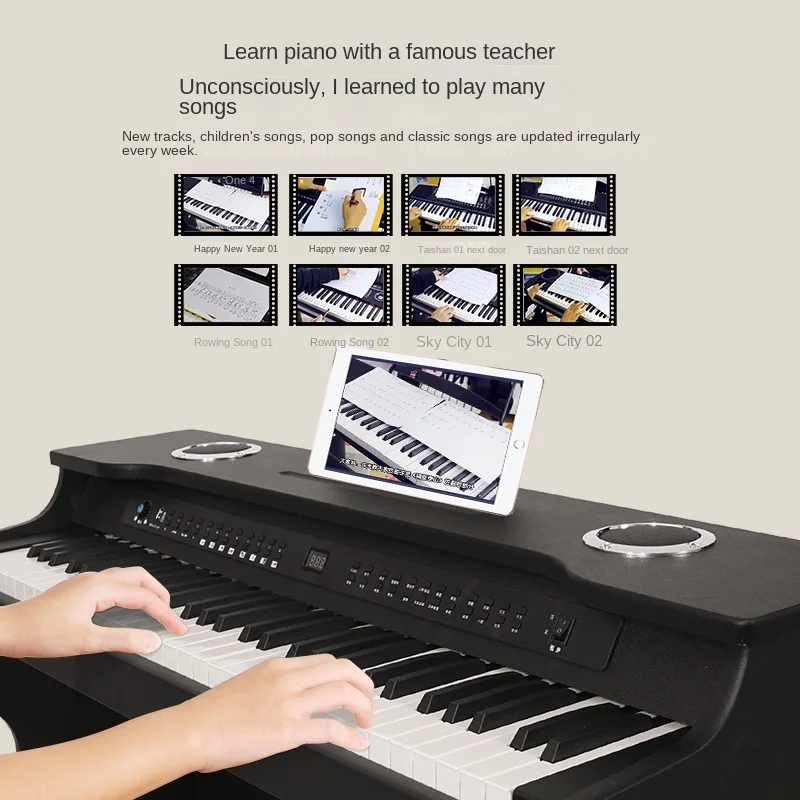 Zl Children's Piano Wooden Electronic Organ Toy 61 Key Musical Instrument Enlightenment Can Be Played