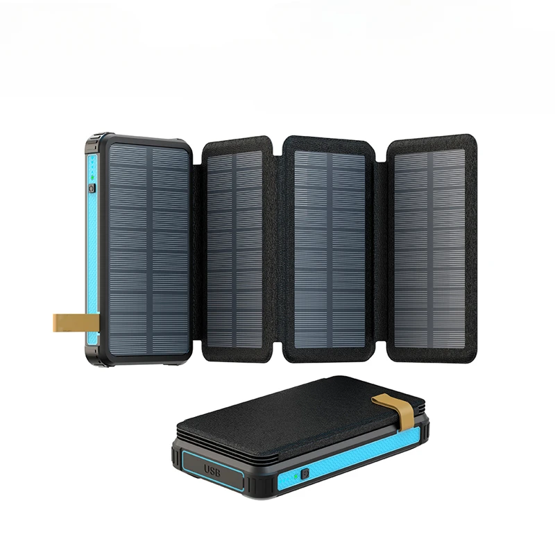 Camping Portable Folding Solar Panels 5V 2A Solar Power Bank Waterproof Outdoor USB Output Sun Power for Phone Real Capacity