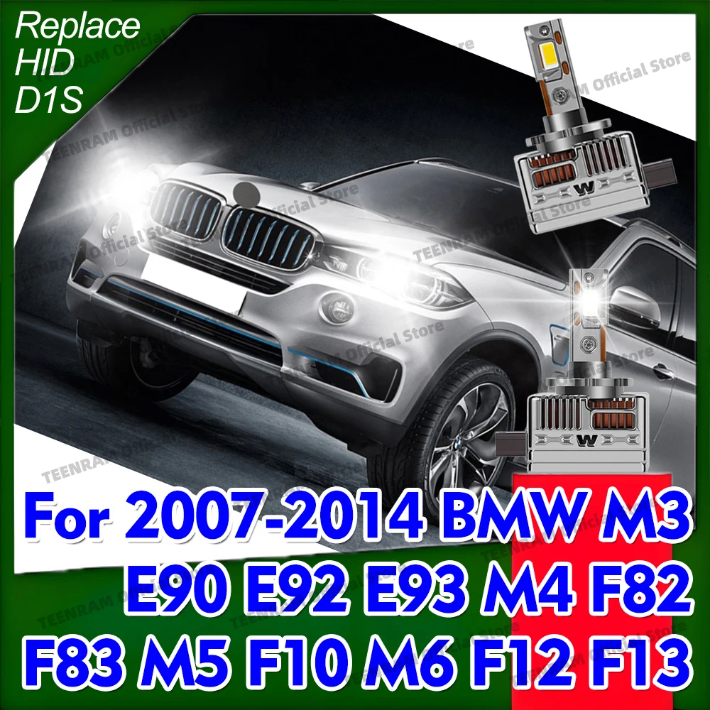 

2x HID-LED лампы для фар D1S D1R, 50000 лм, для BMW M3 E90 E92 E93 2007-2009, M4 F82 F83 2013-2015, M5 F10, M6 F12 F13 2012-2014