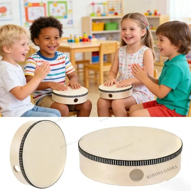 Wooden Hand Beat Percussion Harp Drum Music Instrument for Children Learning Educational Toy Rhythm Development Gift Preschool