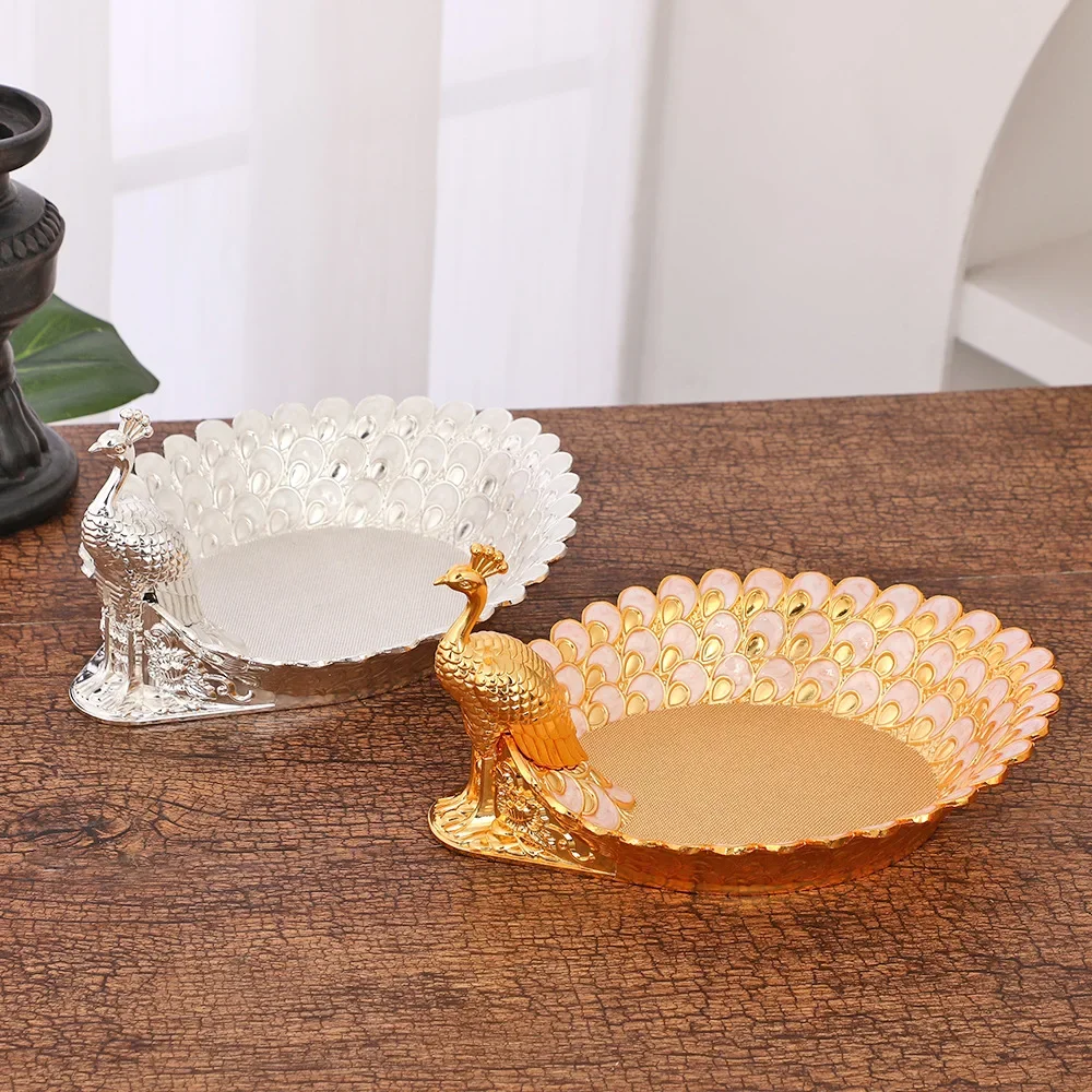 snack plate, living room snack storage fruit plate, living room home light luxury candy plate, retro snack dried fruit box