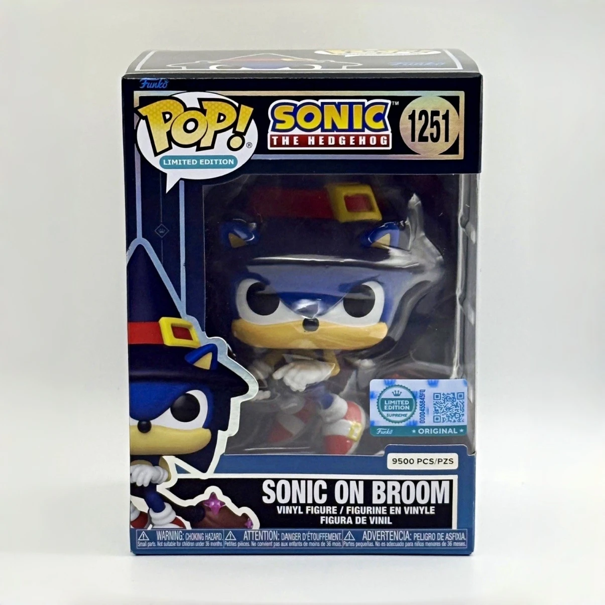 Funko Pop Sonic on Broom Figure 1251 Sonic the Hedgehog Limited Edition 9500Pcs Officially Licensed Collectible Decor Gift