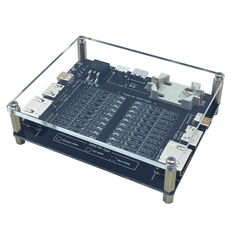 NEW HDMI Cable Test Board with LED Indicator for Standard Micro A-type B-type Detection Ground Short Circuit Disconnection Fault - view 5