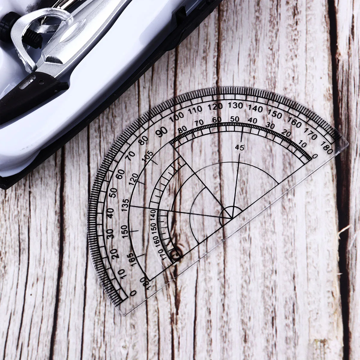 

8 Pieces Geometry Drawing Compass Straight Ruler Triangle Protractor Pencil Eraser Sharpener Student Exam Stationery