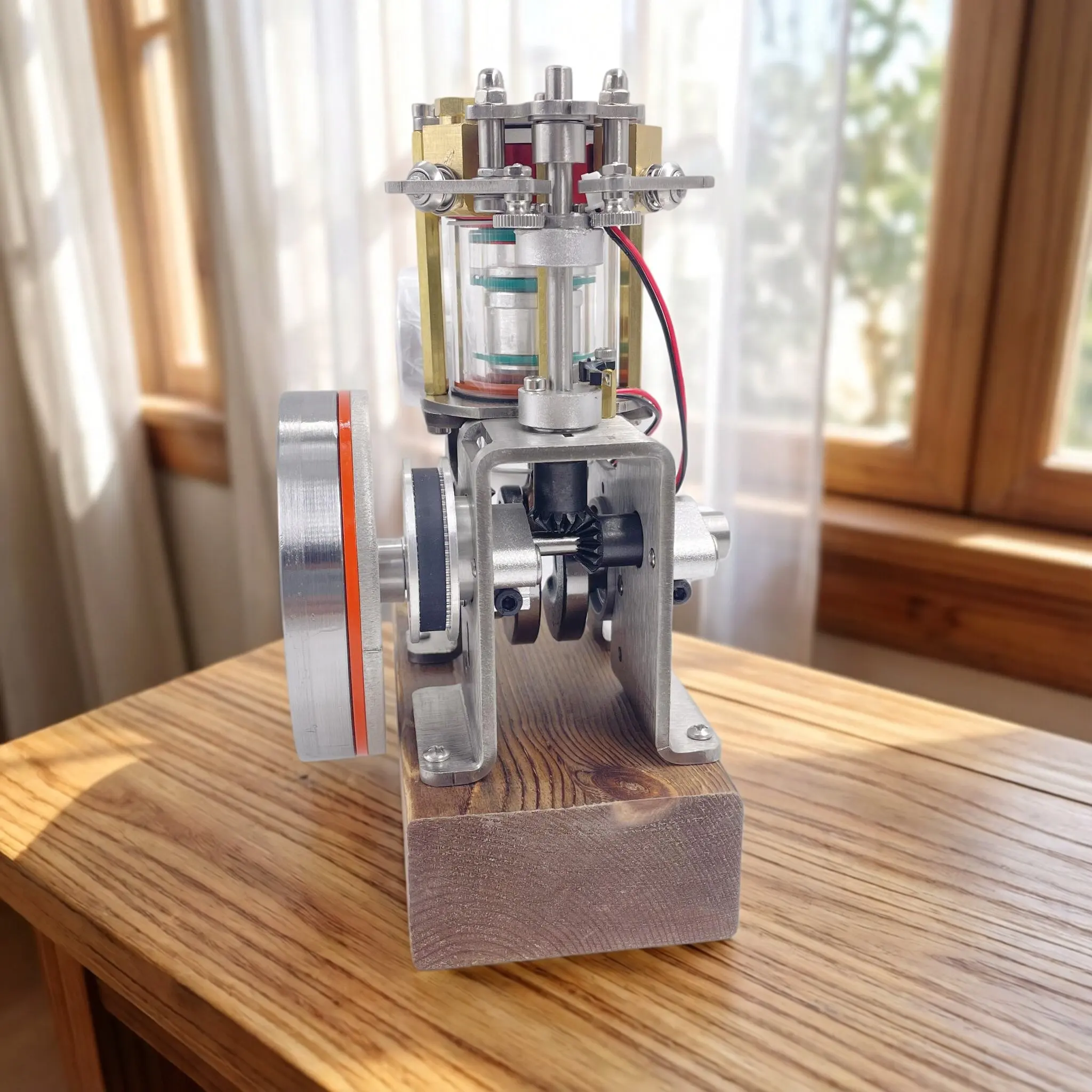 4-Stroke Alcohol Mini Internal Combustion Engine Model Startable Physics Experiment Mechanical Educational Toy For Teaching