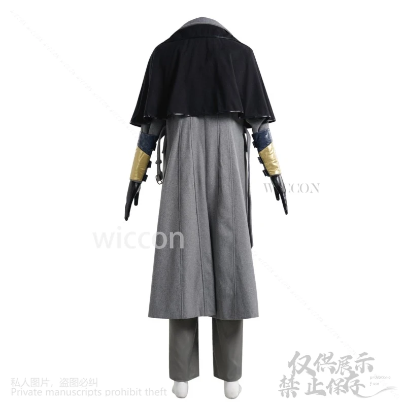 Anime Gehrman Cosplay Costume Trench Coat Hat Gothic Uniform Suit Game Bloodborne For Man Halloween Christmas Party Customized