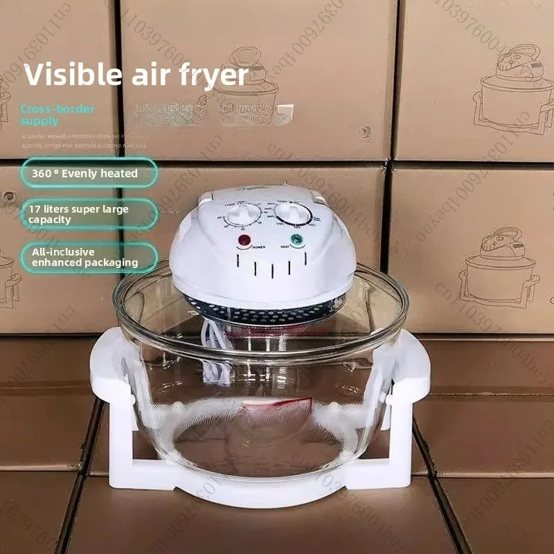 110V Glass Visual Large Capacity Multifunctional Air Fryer Convection Oven Electric Oven