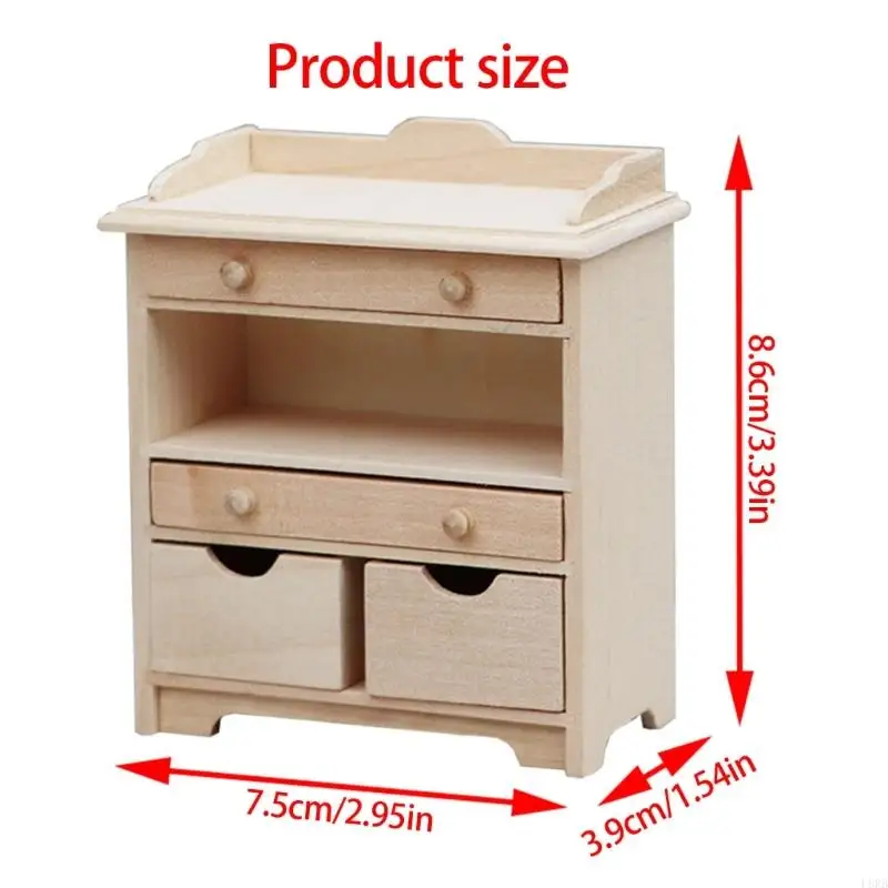 Unpainted Wooden Miniature Bookshelf For Dollhouses Diy Crafting And Home Decors L8RB