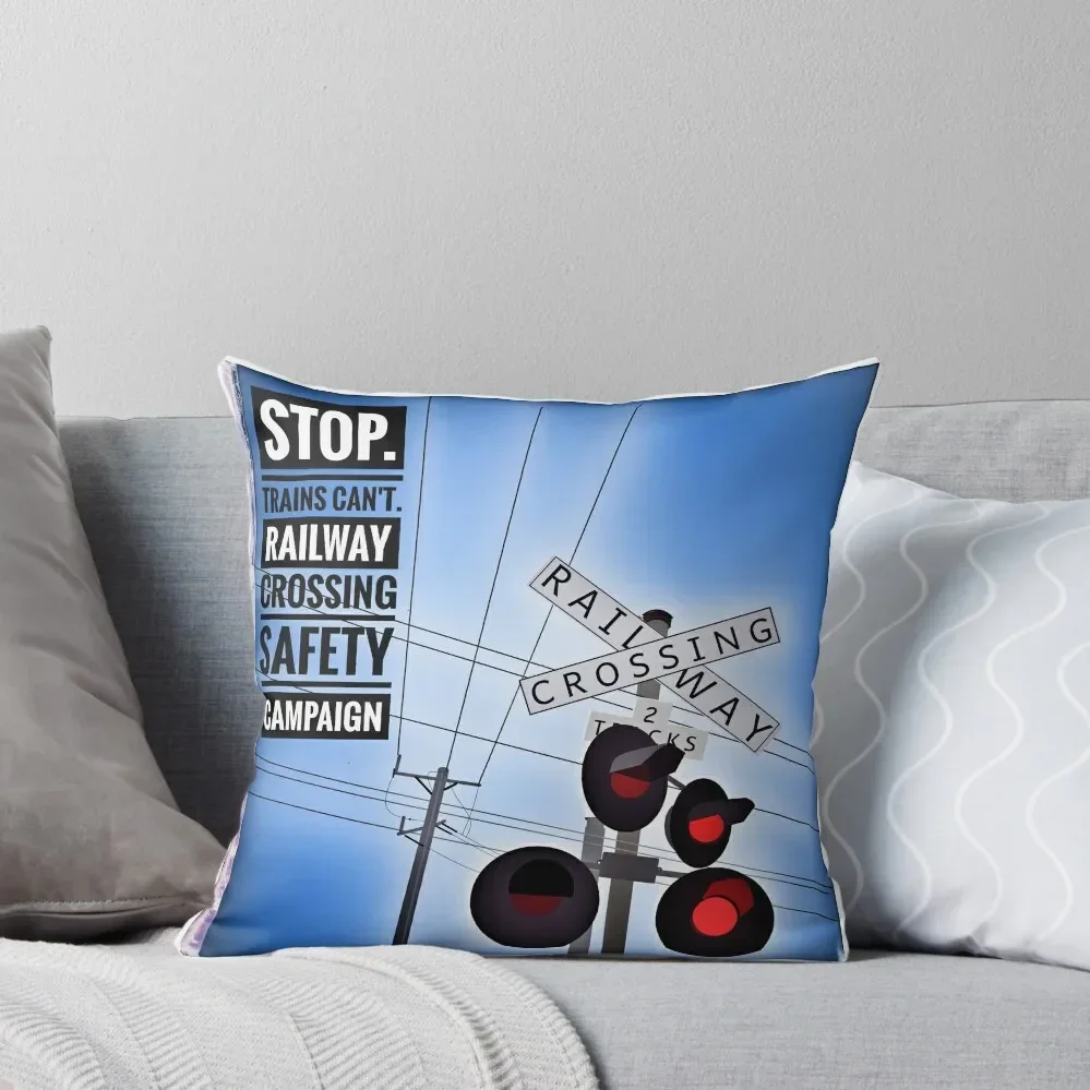 

STOP. Trains can't. Throw Pillow Cushion Covers For Living Room autumn pillowcase Pillowcase Cushion Pillow