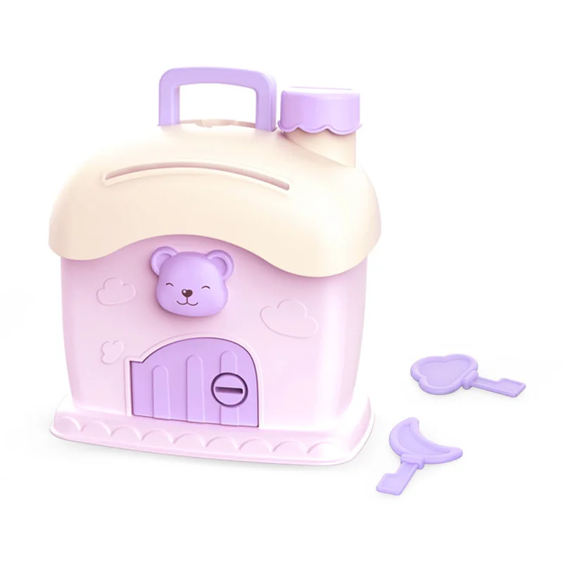 เห็ด House Piggy Bank ประหยัดเงินเหรียญการ์ตูนเด็ก Moneybox Bank Atm เด็กปริศนาการศึกษาของเล่นของขวัญวันเกิดสาว