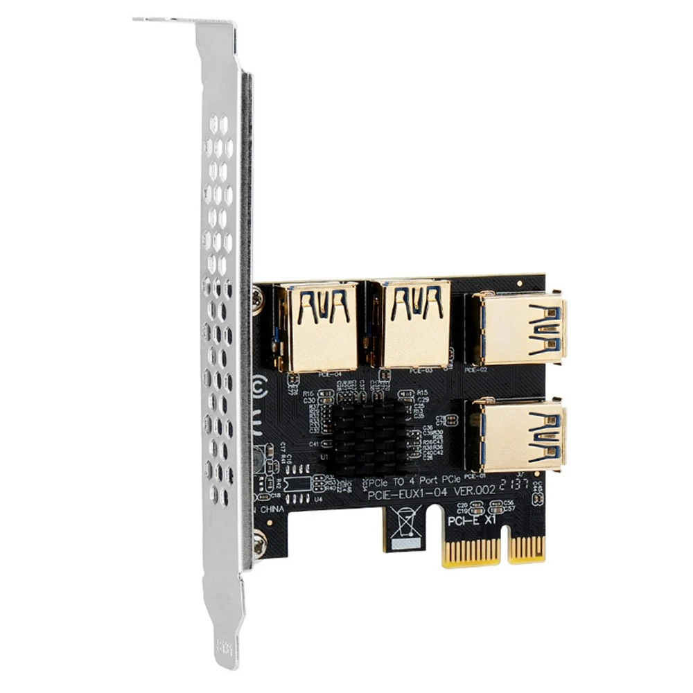 

Переходная карта PCIE от 1 до 4, переходная карта PCIE от 1X до 4, поддержка графических карт серии 10 для устройства для майнинга биткоинов