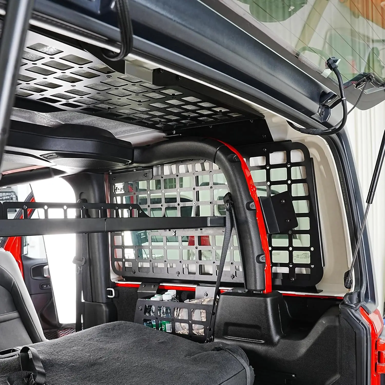 

For Jeep Wrangler JL 2 Door 2018-2025 Trunk Molle Panels System Cargo Carrier Organizer Racks Car Camping Accessories