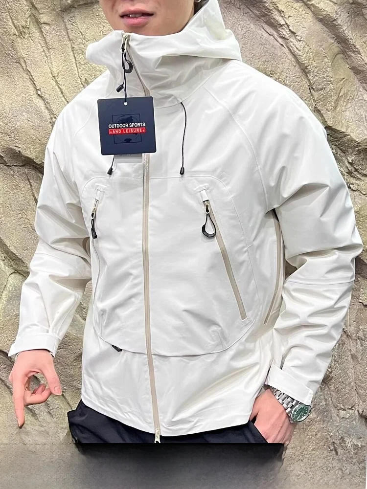 

Men's Outdoor down Jaet Hard ell Full Glue Waterproof Windproof Detachable Inner Mountain Climbing Coat for Couples