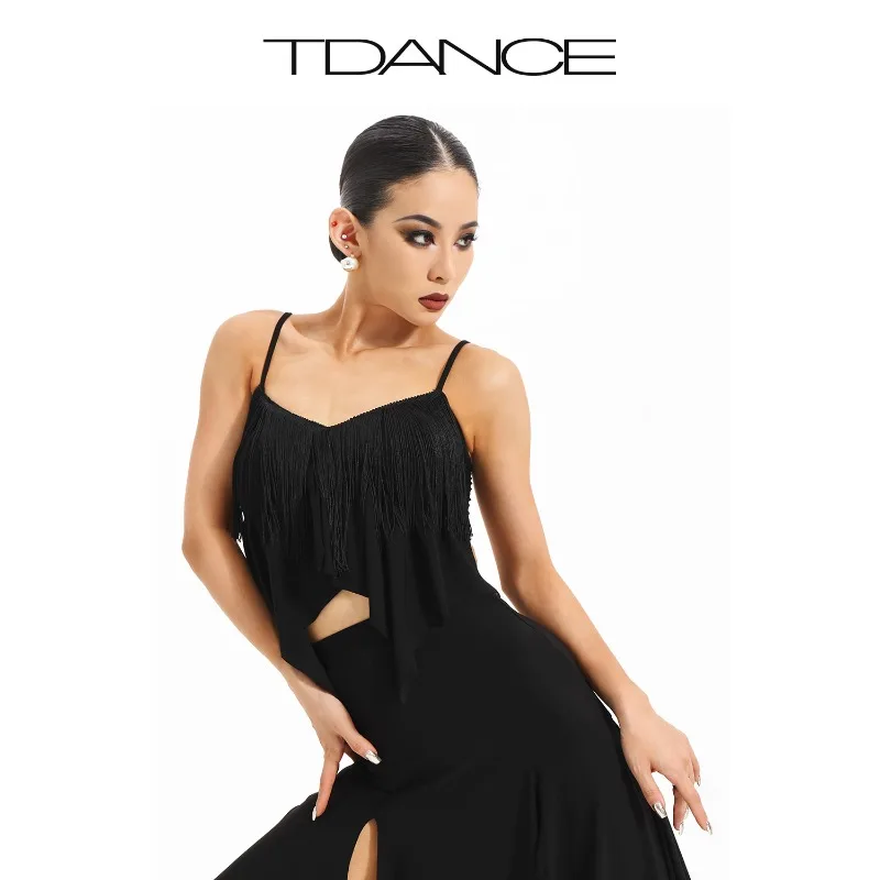 

Платье для латинской практики TDANCE по индивидуальному заказу [Пушистый топ с бахромой] Динамический с подушкой на груди GL26