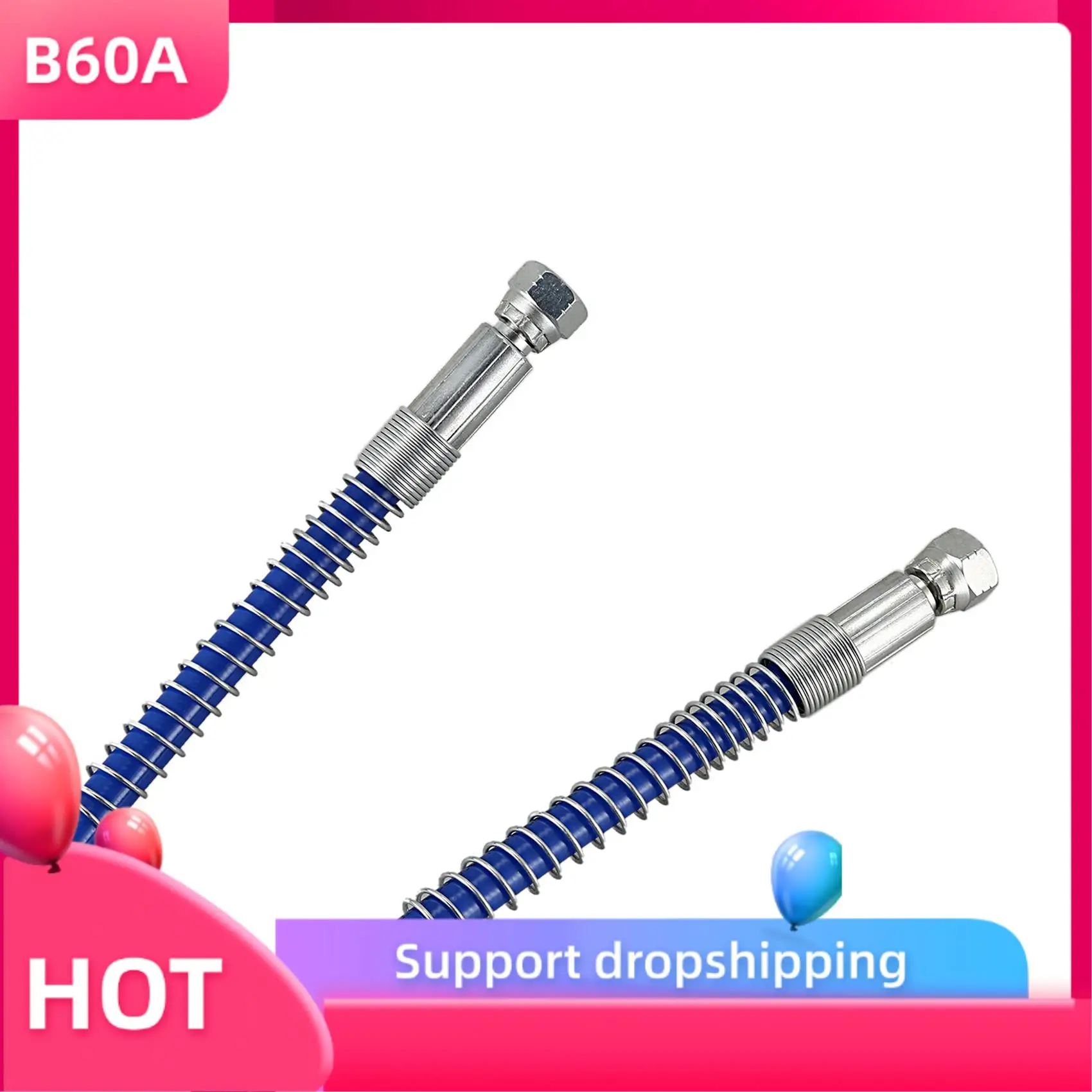 

B60A 2Pcs 15M Spray Hose Airless Paint Hose 1/4 Inch Airless Sprayer 3600 PSI High Pressure Fiber Pipe