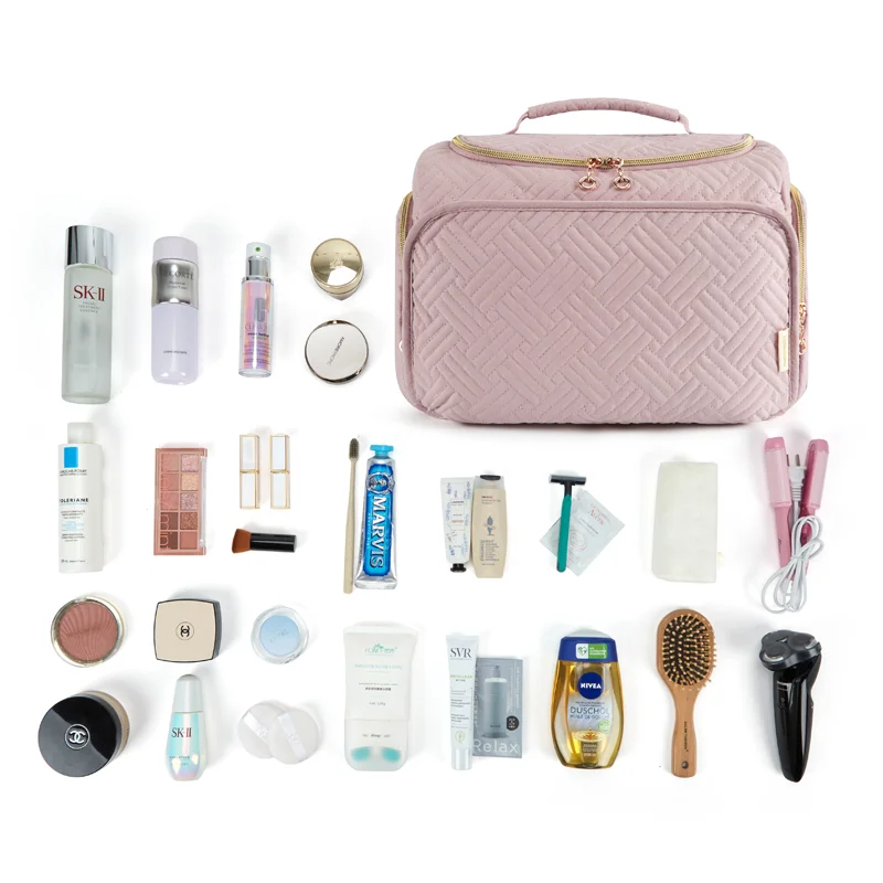 Borsa per cosmetici da donna BAGSMART borsa da toilette da viaggio di grande capacità con custodia impermeabile per Organizer per il trucco