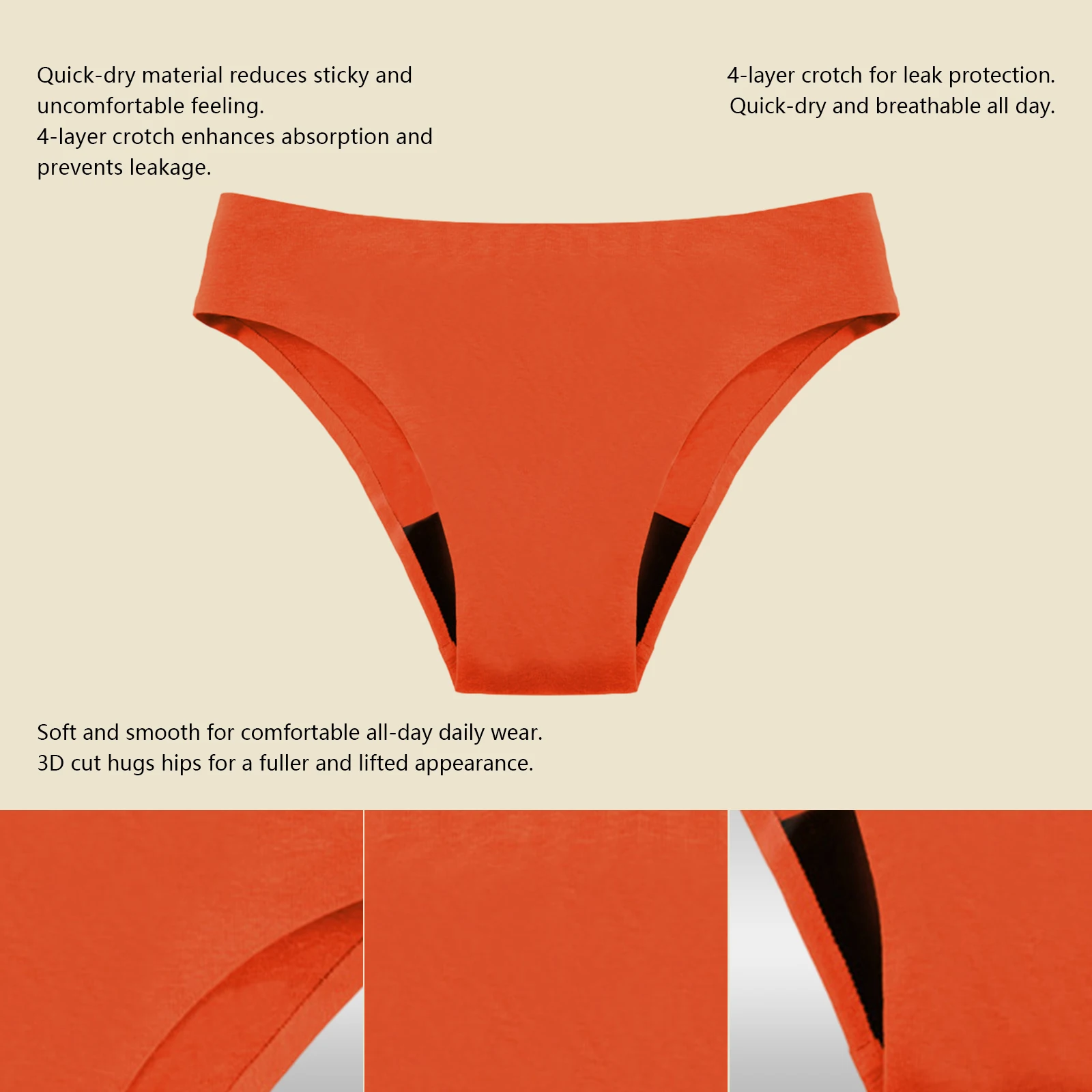 Zeriluna Seamless Menstrual Pa - Seamless Underwear Women 评论和价格