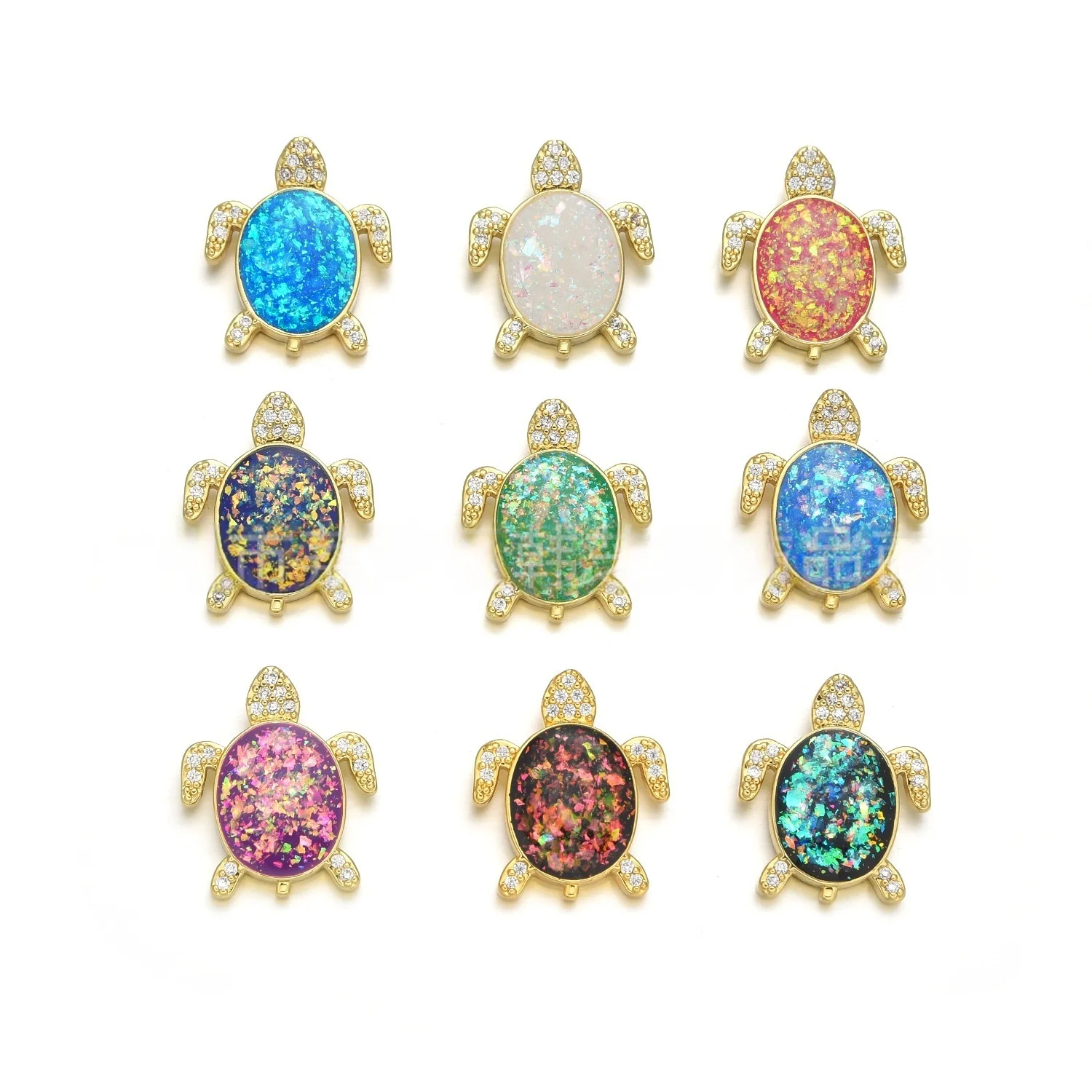 5 Pieces European and American Aobao Personalized Turtle Necklace Pendant DIY Jewelry Production Material Accessories Wholesale