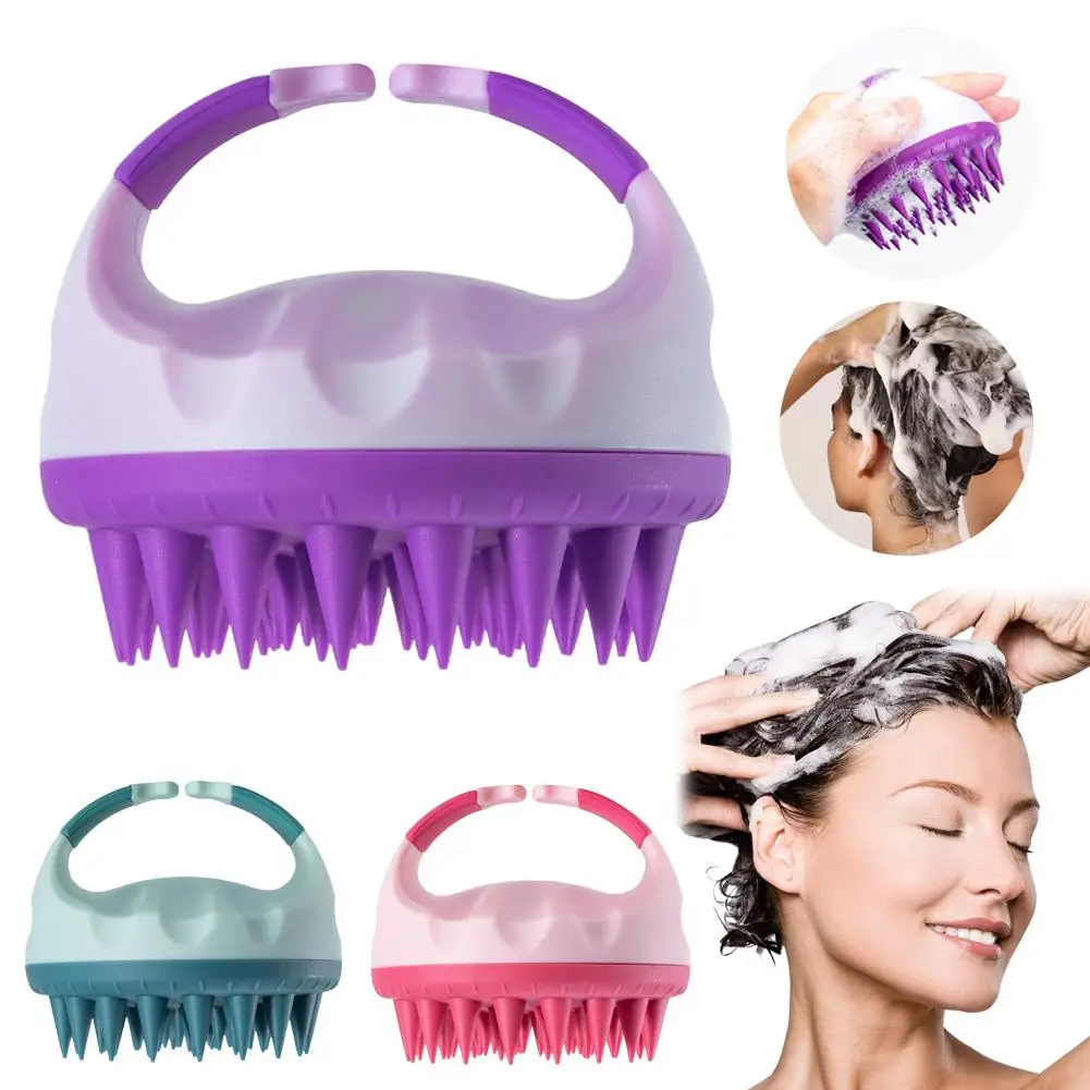 

Silicone Scalp Massager Shampoo Brush For Hair Wash & Head Massage Tool For Bath Shower, Gentle Exfoliating Scrubber For Adults