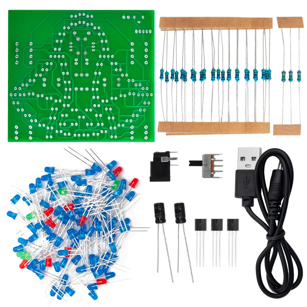 Laboratory Swing Bells DIY Windbell Fun Soldering Electronic Swing Bells Wind Chime 95 LEDs Flashing Light DC 5V Learning Kit
