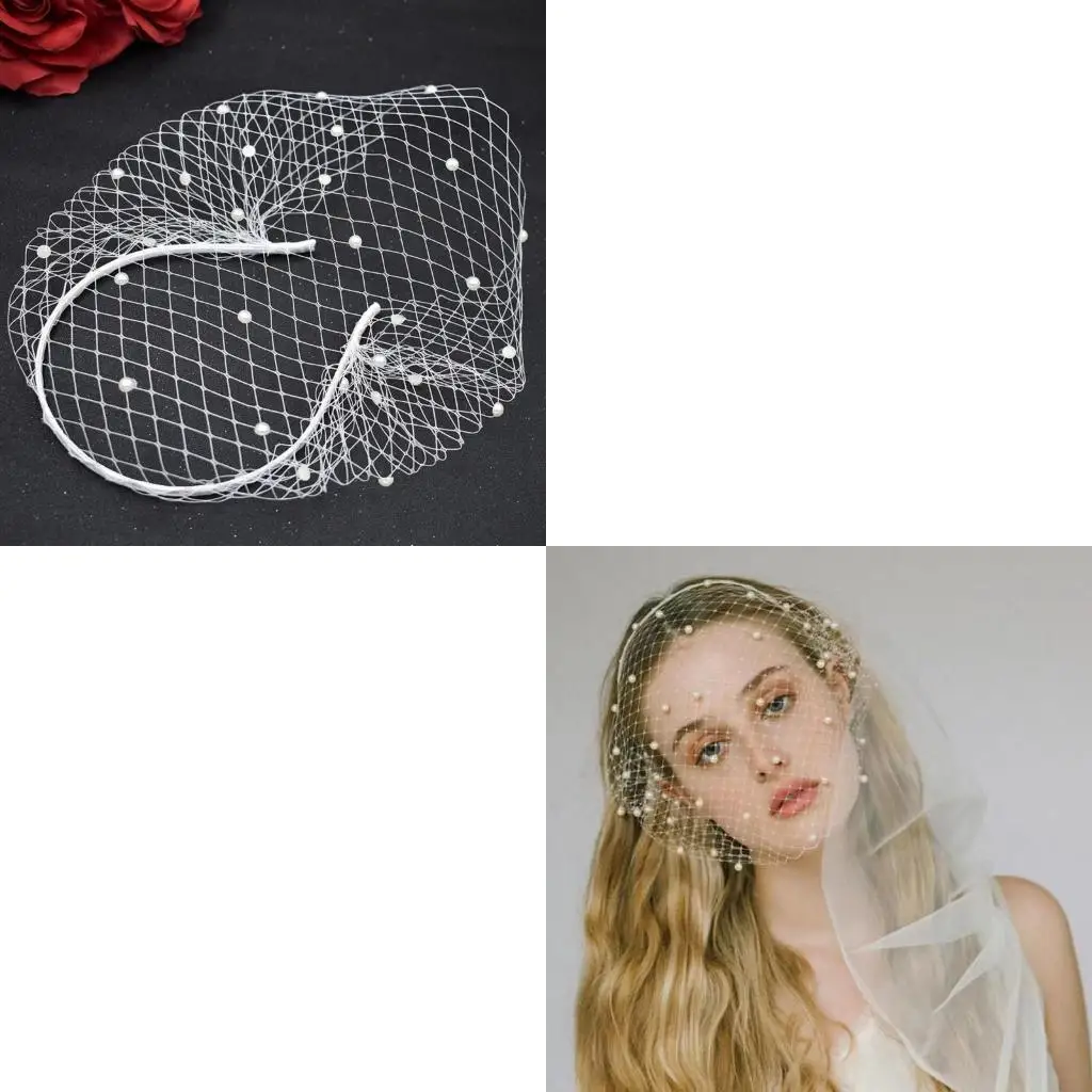 

652F Элегантная вуаль повязка на голову Свадебная фата Девичник Фата Головной убор