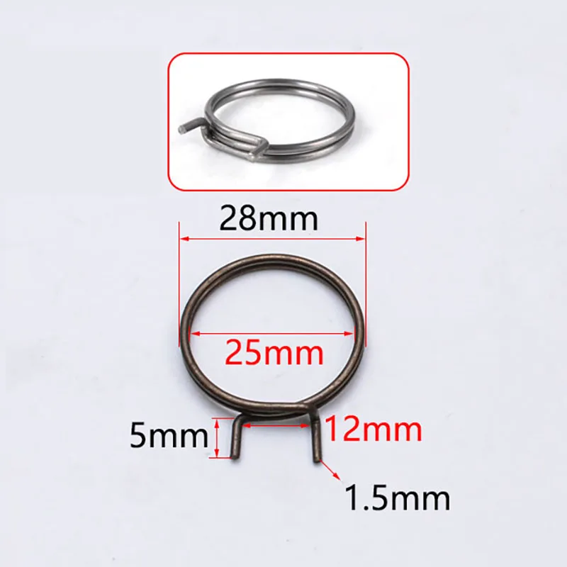 1.5x28x5mm Anti-theft Door Lock Torsion Springs Repaired Metal Coil Replacement Accessories Parts for Electronic Locks Handle