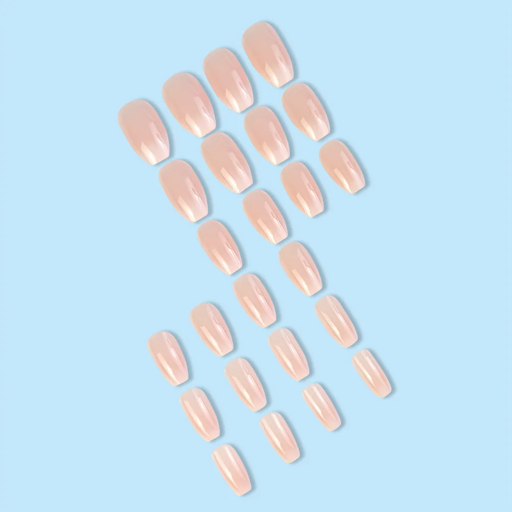 24 ballet-shaped false nails, 1 jelly glue sticker + 1 nail file