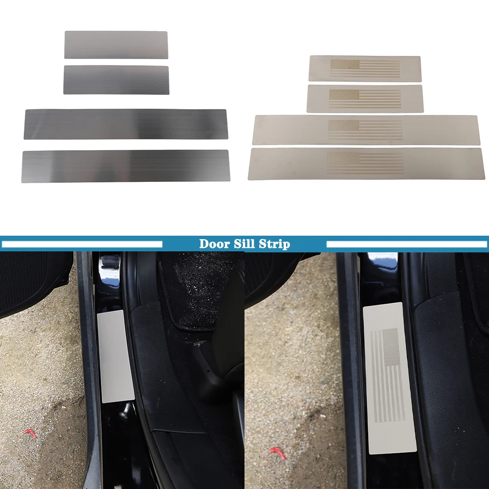 Car Door Out Sill Strip Plate Decoration Cover Trim Protector for Jeep Grand Cherokee 2011-2018 2019 2020 Interior Accessories