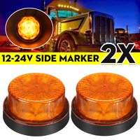 1/2PCS 12V 24V LED Flashing Light Strobe Emergency Alarm Lamp Round Rotary Roof Warning Signal Flash Lamp Beacon For RV Truck