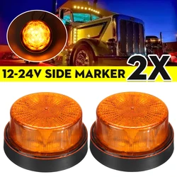 1/2PCS 12V 24V LED Flashing Light Strobe Emergency Alarm Lamp Round Rotary Roof Warning Signal Flash Lamp Beacon For RV Truck