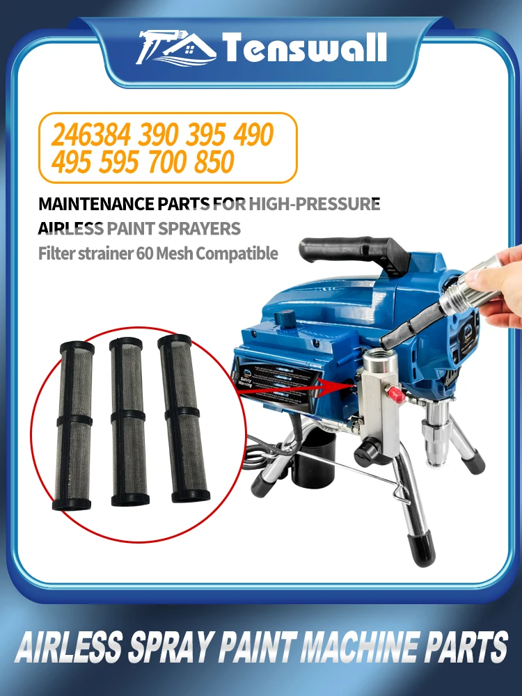 

High-pressure airless paint sprayer repair parts, 246384 60Mesh Suitable for 390 395 495 595 695 700 850