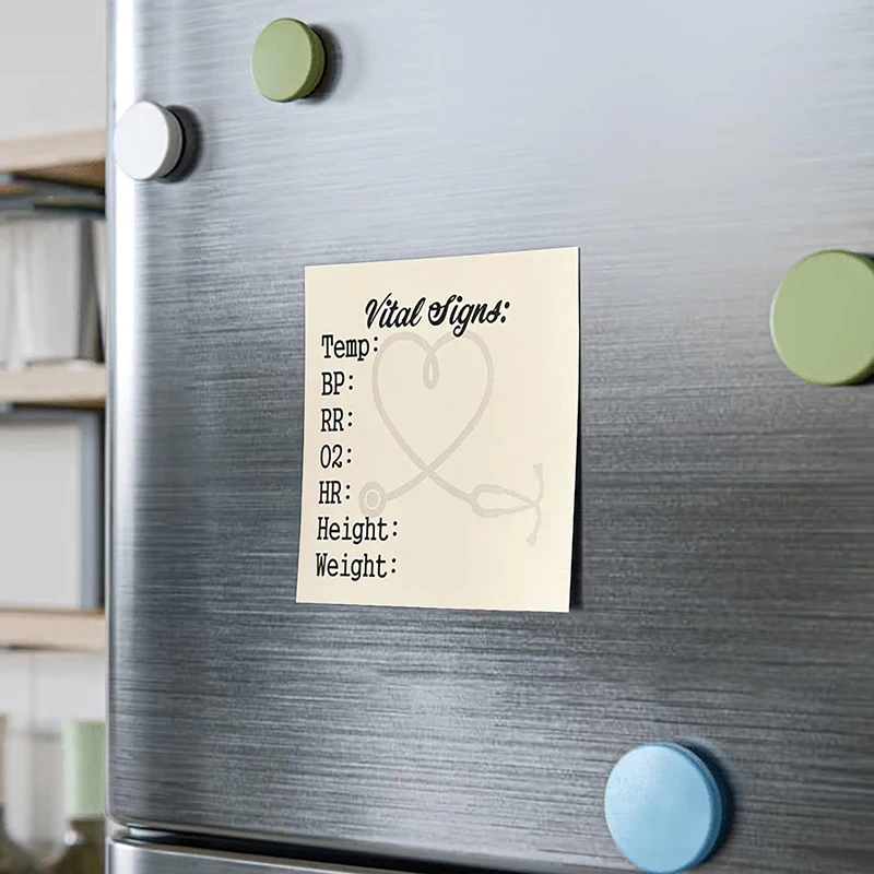 3 Inch Nurse To Do List NotepadVital Signs Sticky Notes Daily Health Monitoring Log Compact Nursing Record Pad For Patient Care