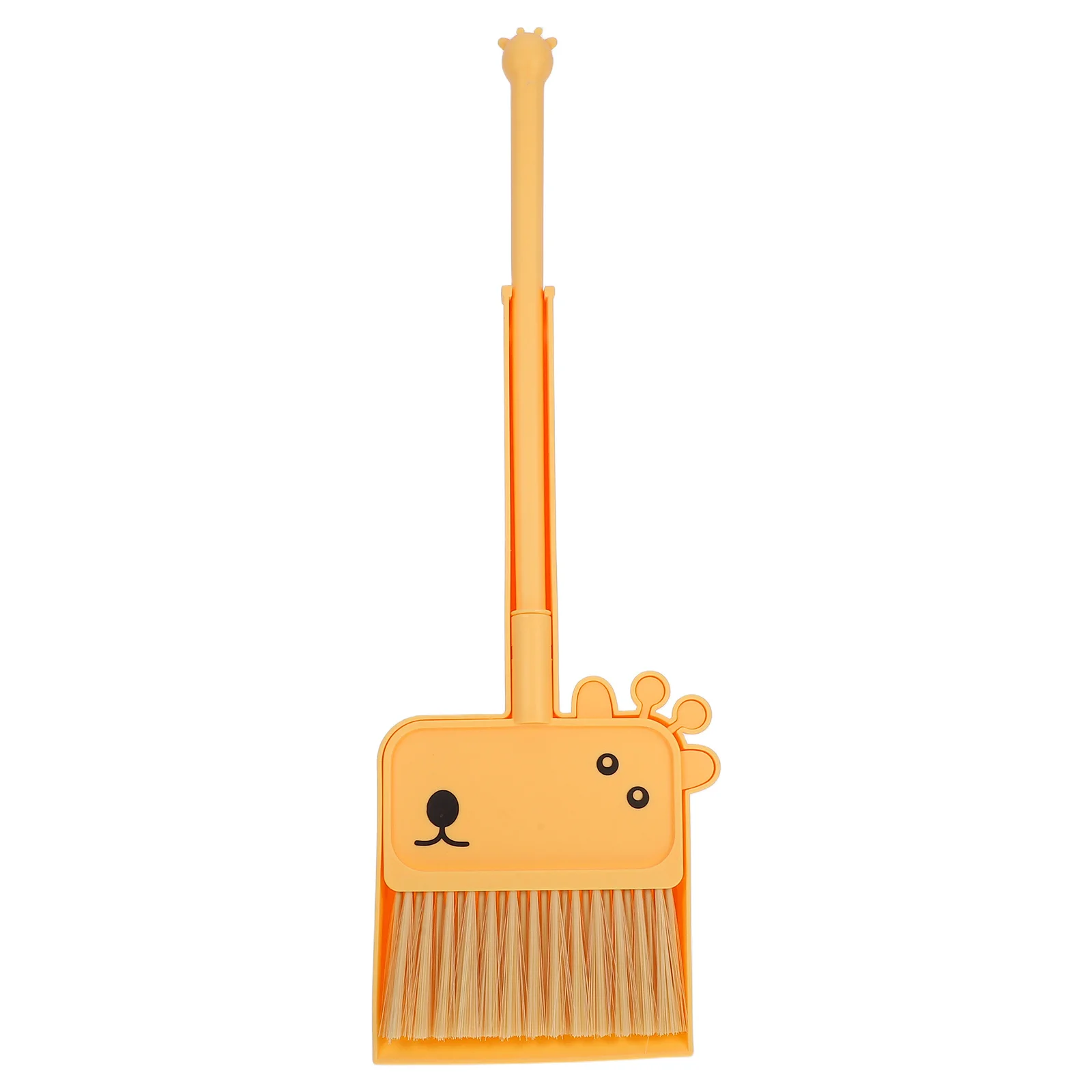 1Set Toddler Giraffe Themed Mini Broom Dustpan Cleaning Helper Kit Compact Small Educational Housekeeping Supplies Pretend Play