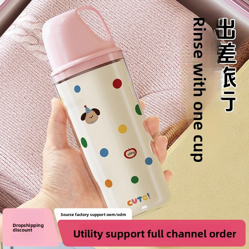 

Travel Portable Wash Storage Cup Family Travel Mouthwash Cup Cartoon Polka Dot Wash Cup