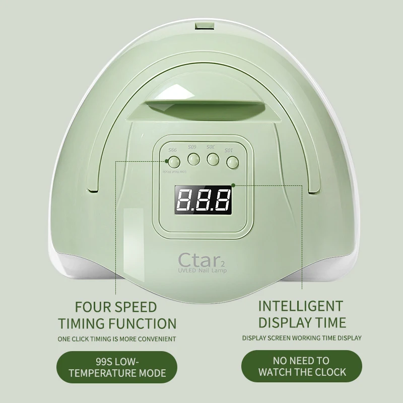 Lámpara de uñas UV/LED de 120W, máquina de fototerapia de uñas, doble fuente de luz, lámpara de uñas UV para mujeres y niñas, arte de uñas, uso DIY