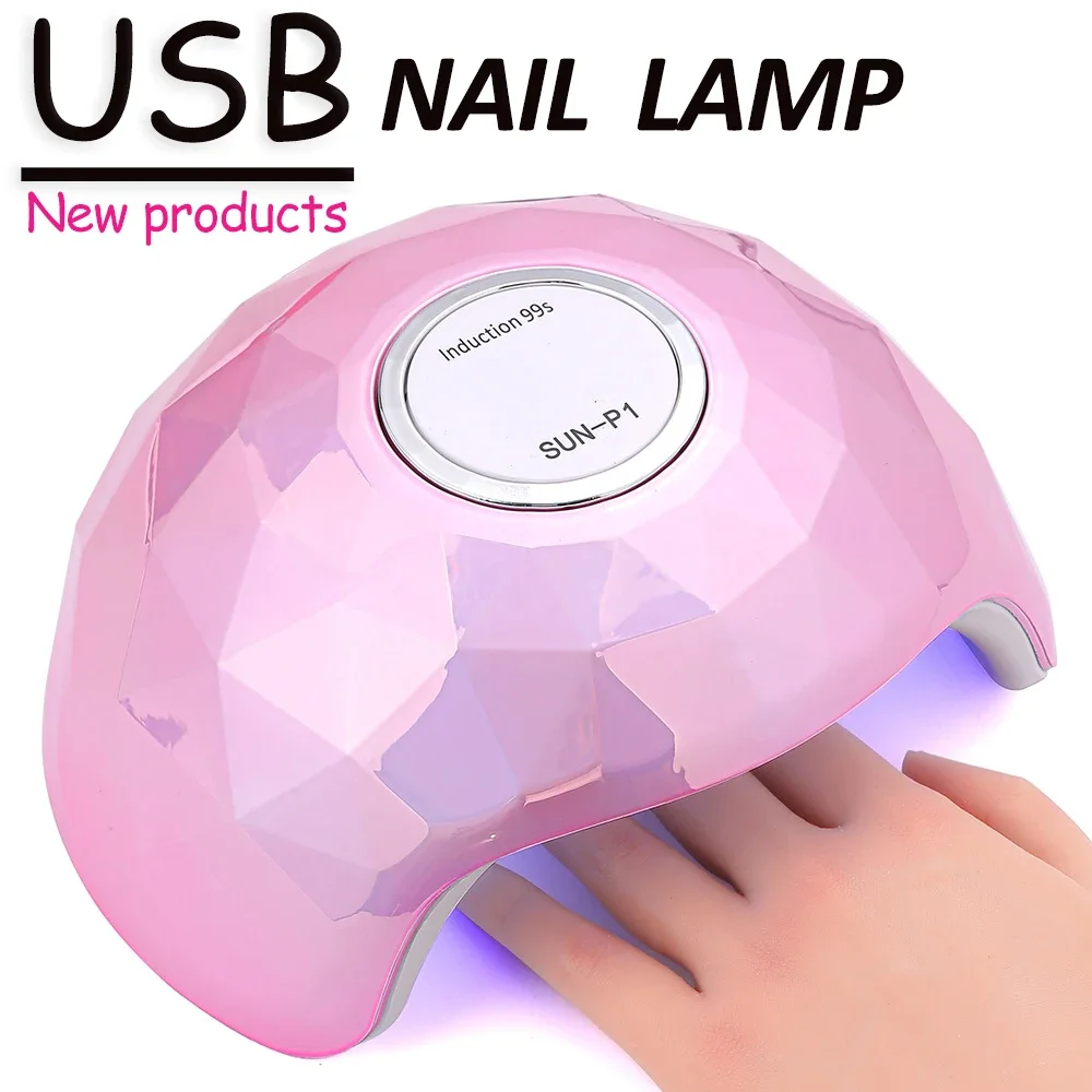 NEW 54W Nail Dryer Led UV Lamp USB Port Colorful Nail Lamp Dual Light Source Intelligent Sensor Automatic Timing For Home USE