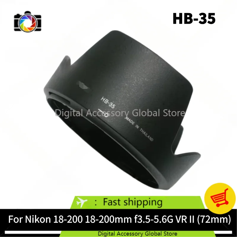 New Original Front Hood HB-35 Parts For Nikon 18-200 18-200mm f3.5-5.6G VR II (72mm) Camera Lens