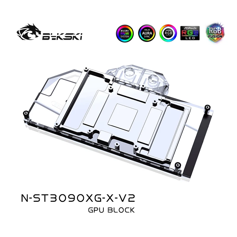 Bykski Water Block Use for Zotac RTX3080 3090 X-GAMING OC/ZT-A30800D-10P Trinity GPU Card / Full Cover Copper Radiator / RGB