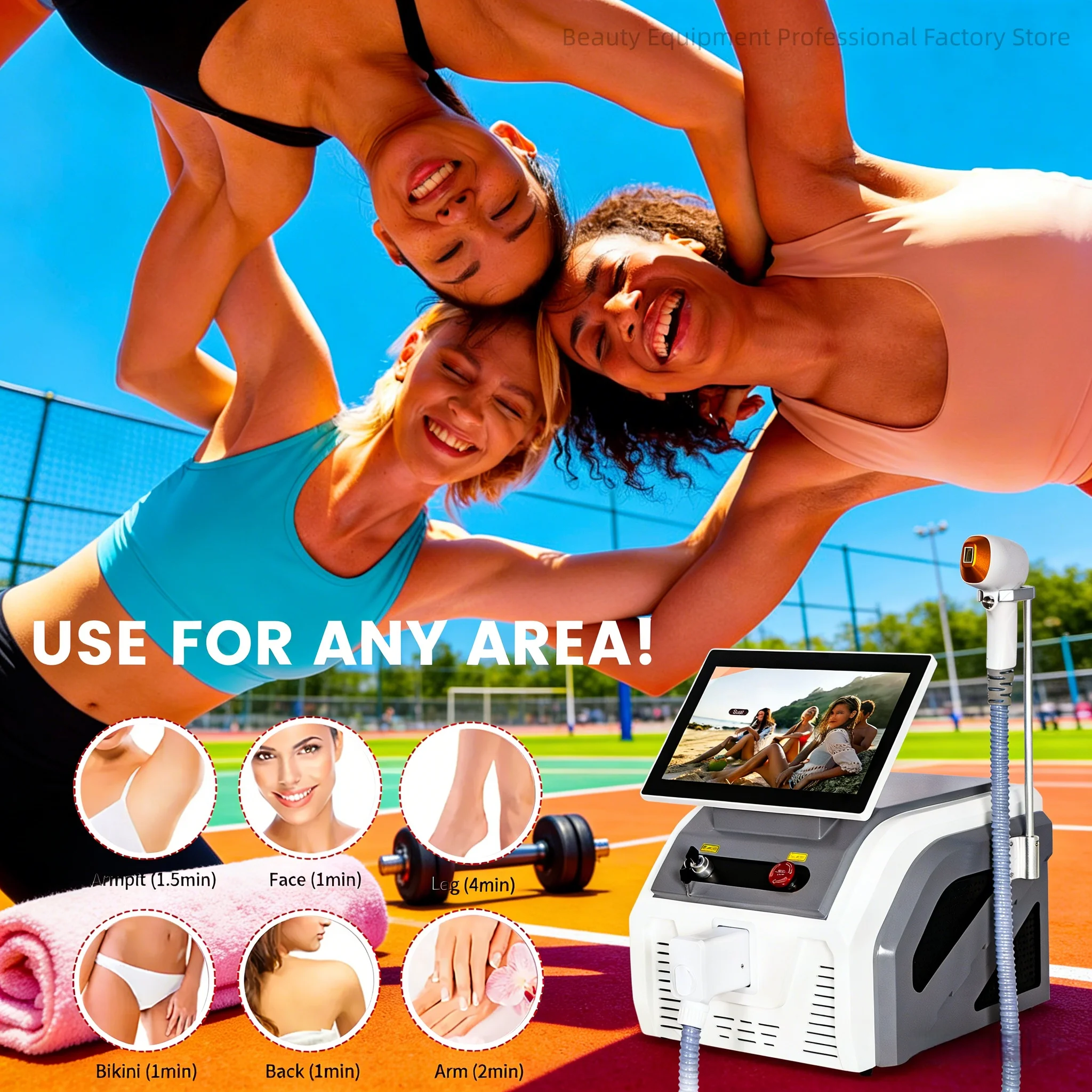 

4000W Powerful 3-Wave Platinum Laser Hair Removal Device, Professional Diode Laser Permanent Hair Removal Device