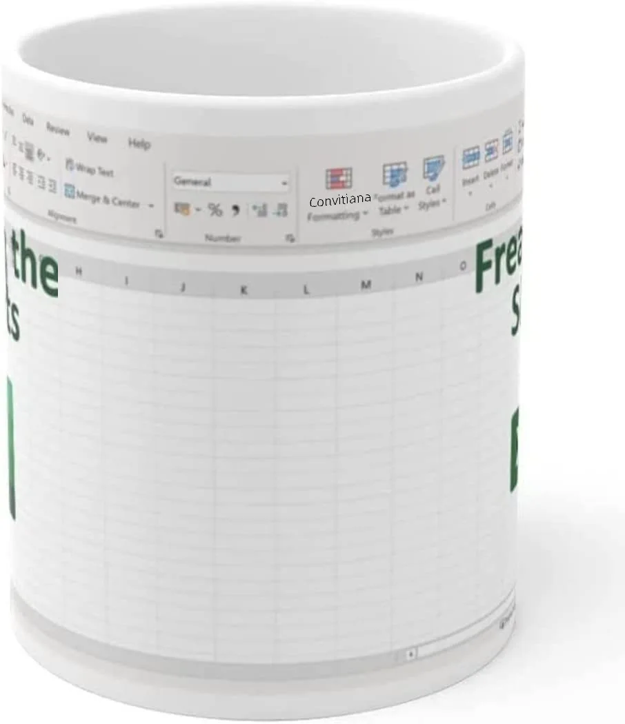 Spreadsheet Excel coffee cup Amazon hot style cross-border interesting gift geek gift mugs Mug Gifts for dad Rock tumbler Tardis