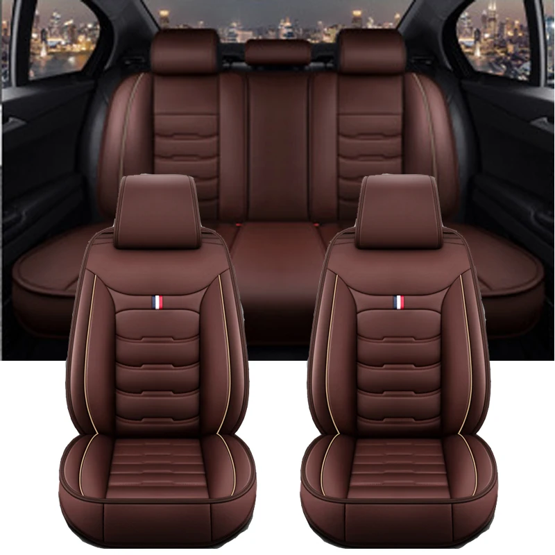 

Прочные кожаные чехлы на автомобильные сиденья с полным покрытием, универсальные для KIA Sportage Ceed Rio Niro Optima Soul Forte Spectra Sorento