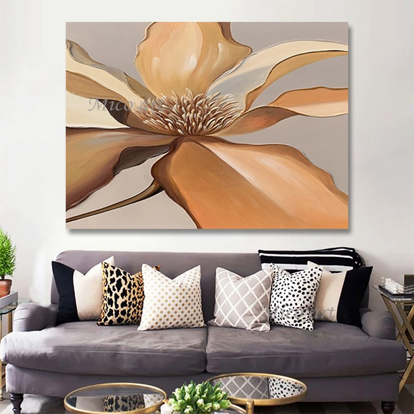 Large Modern Abstract Paintings Hot Selling Flower Picture Art Canvas Poster Valentines Day Decoration Frameless Wall Hanging